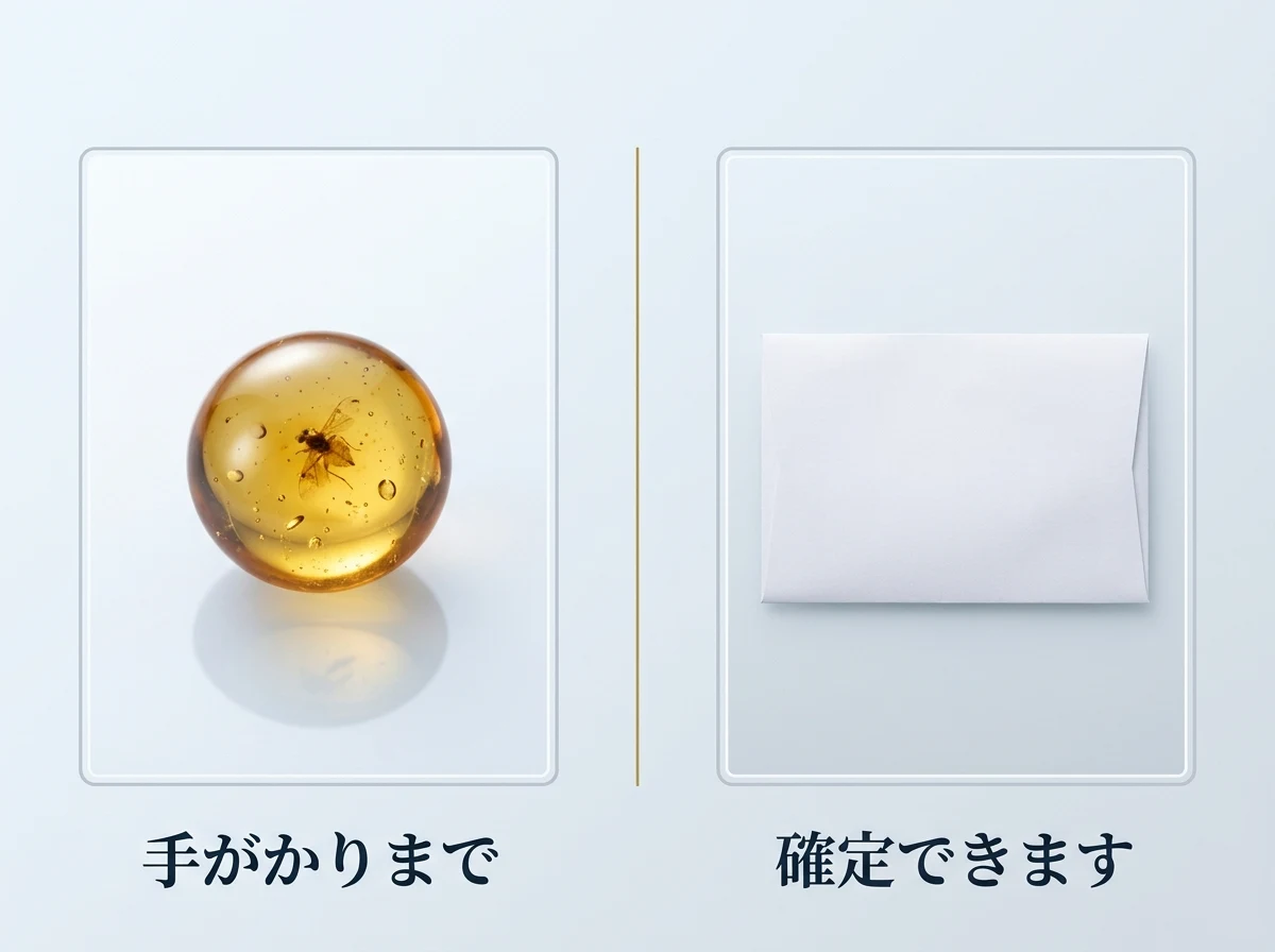 手元でできる観察と、鑑別機関で確定できることの境界を示した図