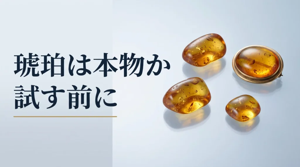 琥珀の本物と偽物の見分け方｜モース硬度2の素材に、試してよい方法は