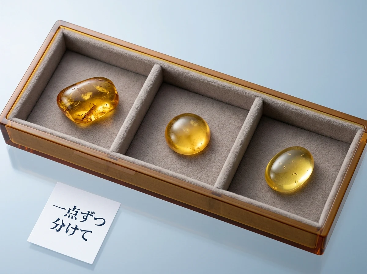 琥珀の手入れと保管｜「安全」と確認されているのは、ぬるい石けん水