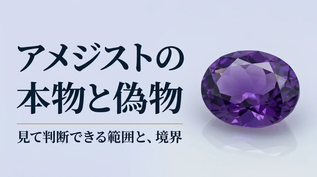 アメジストの本物・偽物の見分け方｜自分で判断できる範囲と、鑑別機関