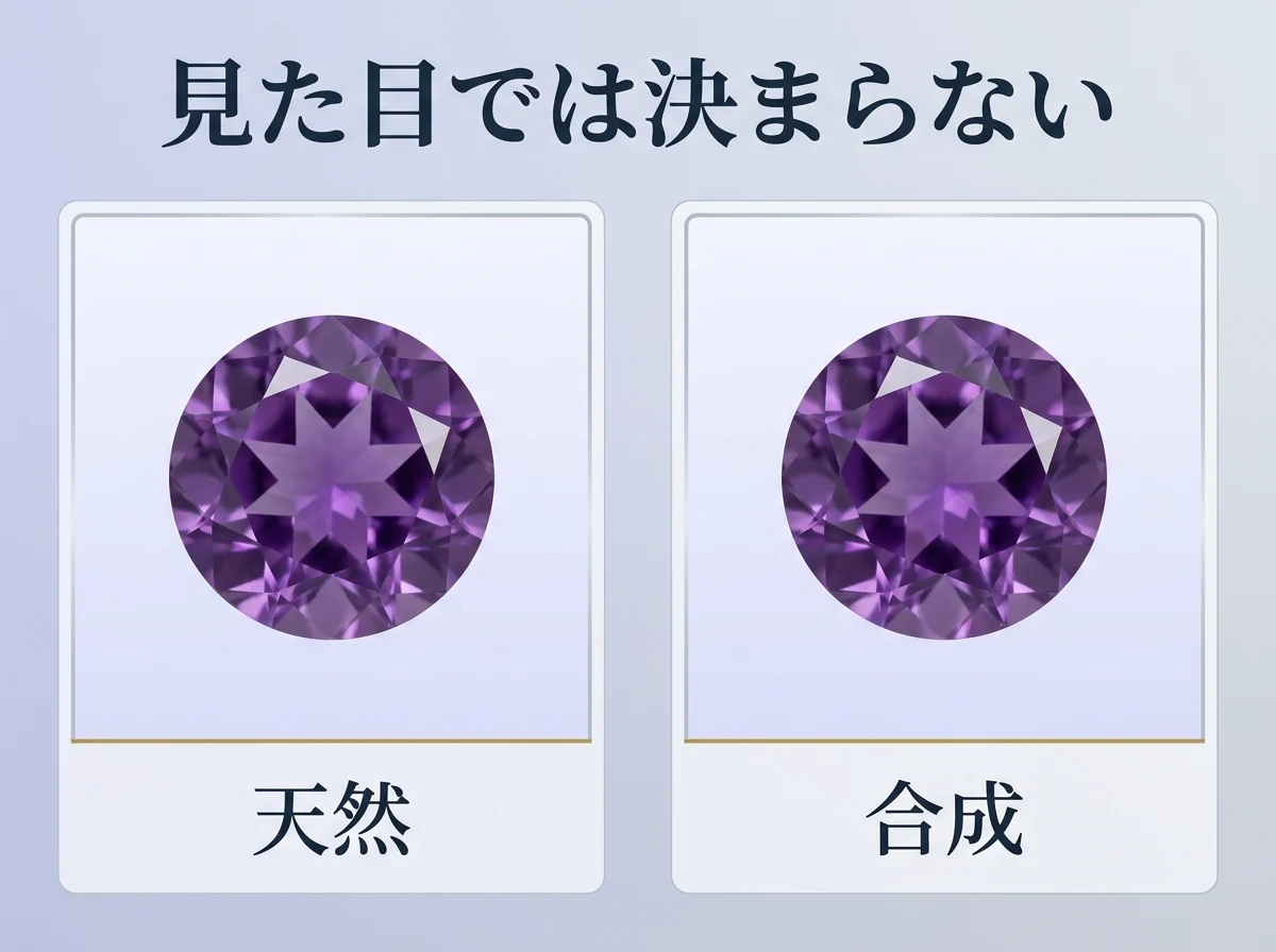 アメジストの本物・偽物の見分け方｜自分で判断できる範囲と、鑑別機関