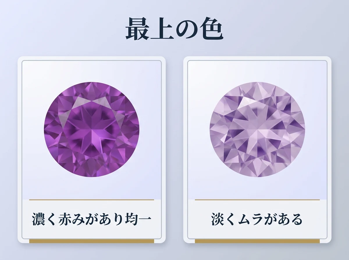 最上の条件を満たす石と、満たさない石を並べた比較図