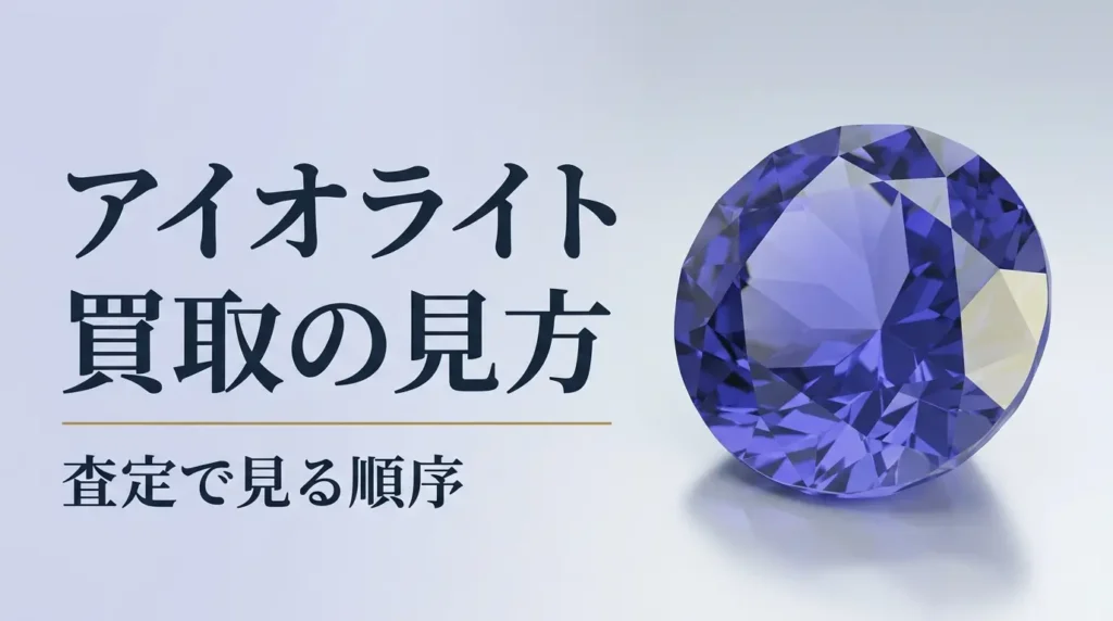査定の対象となるアイオライトのルース