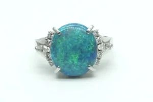 オパール ダイヤ リング Pt900 5.48ct 0.33ct