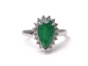エメラルド ダイヤ リング Pt900 E2.46ct D0.52ct
