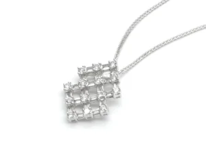 ダイヤ ネックレス K18WG D1.00ct